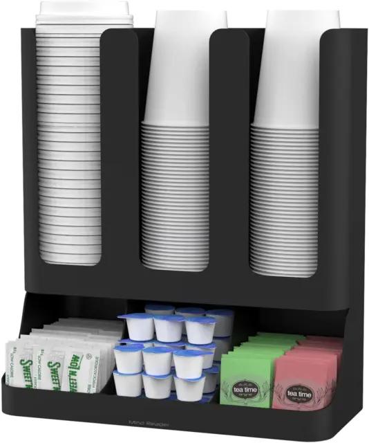 Coffee Stand Station Office Home Rack Tea Dispenser Cup and Lid Holder Organizer