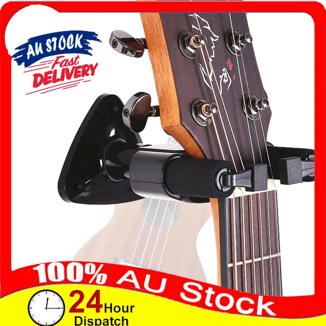 Guitar Wall Mount Hanger Padded Holder Hook Keeper Bass Ukulele Banjos Auto