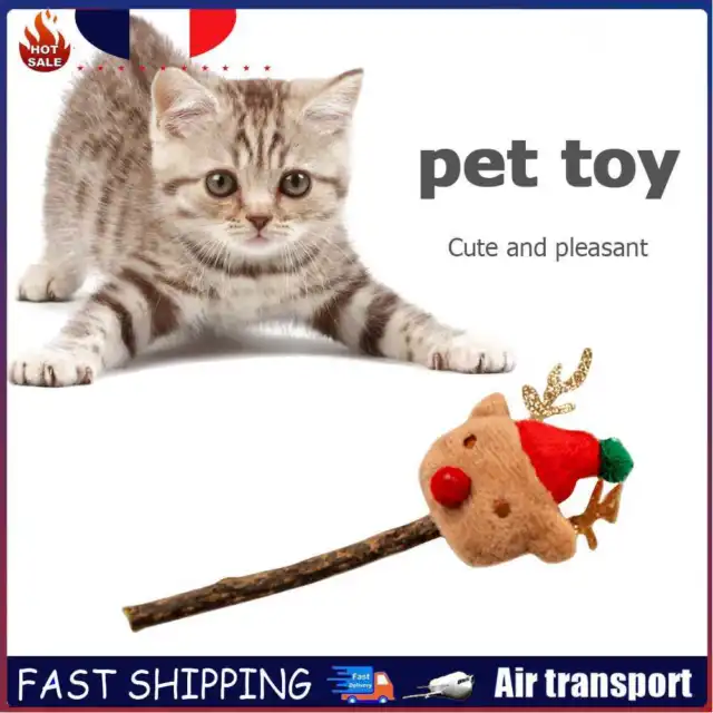 Christmas Cat Plush Toy Pet Molar Stick Doll Cats Teeth Cleaning Chew Toy (Doll)
