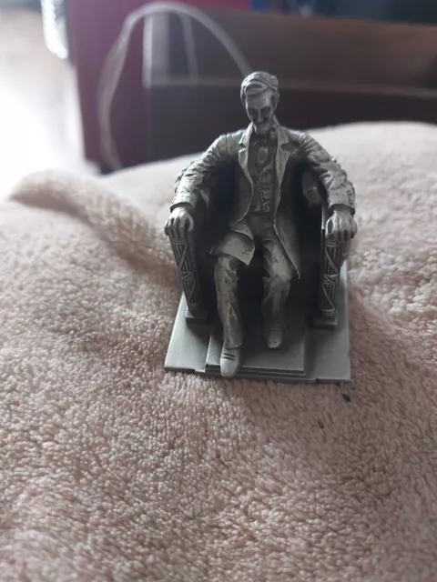 Abraham Lincoln Pewter Figurine Bates & Klinke 1958 Vintage