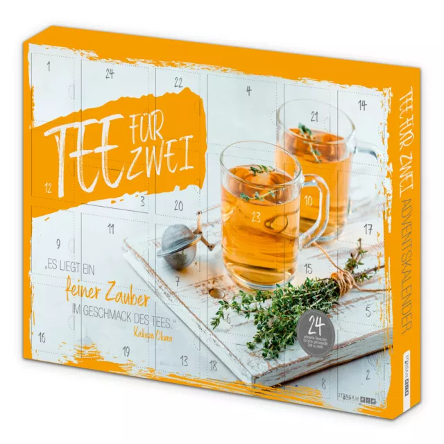 itenga Tee Adventskalender gefüllt hochwertige Marken Teebeuteln Tee für Zwei