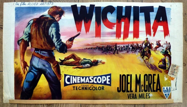 belgian poster western WICHITA, JOEL McCREA, VERA MILES, BUCHANAN, WYATT EARP