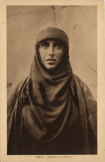 PC CPA SYRIA, DAMAS, HAURAN BEDOUIN, Vintage Postcard (b27198)