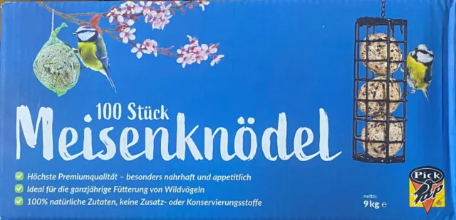 Meisenknödel Premium o. Netz 100er  Wildvogelfutter Vogelfutter Ganzjahresfutter