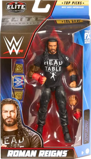 WWE Elite Top Picks ROMAN REIGNS (WITH BELT) Action Figure Wrestling Mattel 2023