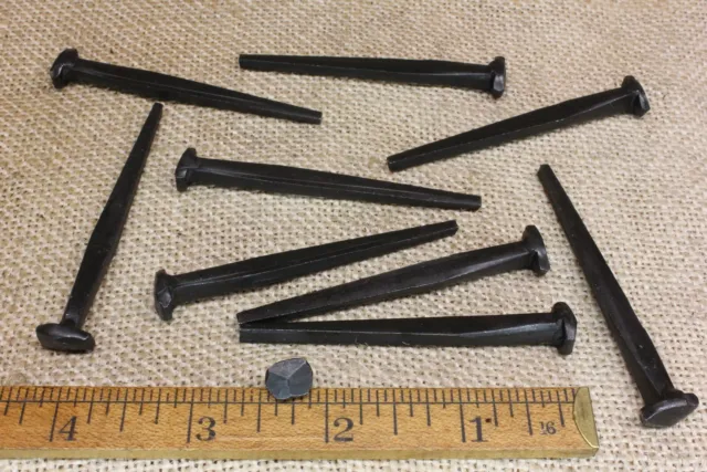 2 1/2" Rosehead 10 nails antique square wrought iron Spikes Decorative 2.5"