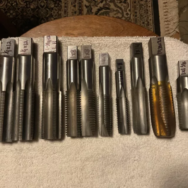 1 LOT of 10 Assorted HS Taps, See Info For Sizes