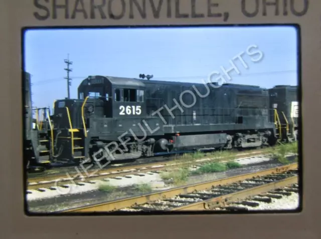 Original '70 Kodachrome Slide PC Penn Central 2615 U25B Sharonville, OH   36R28