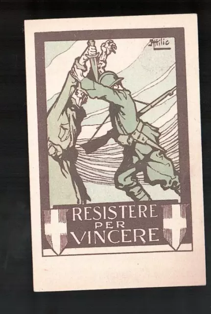 Cartolina Militare Non  Viaggiata Illustratore Attilio