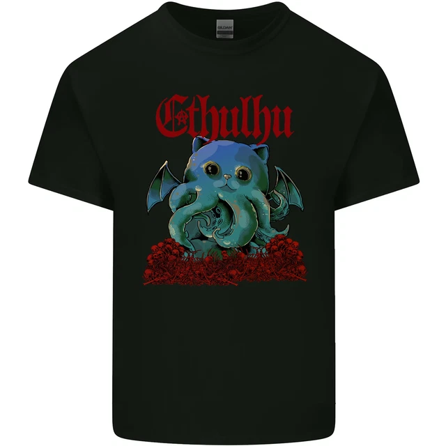 Cathulhu Funny Cat Cthulhu Parody Kraken Kids T-Shirt Childrens