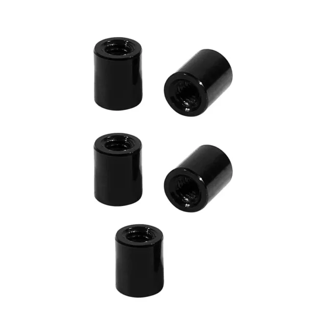 5Pcs M3 x 6mm Round Aluminum Column Alloy Standoff Spacer Stud Fastener Black