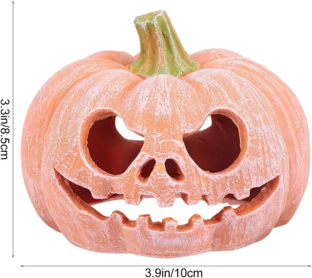 1Pc Hideout Cave Halloween Pumpkin Figurine Resin Fish Tank Decorations