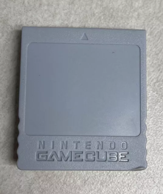 Official Genuine OEM Nintendo GameCube Memory Card 59 Blocks Gray DOL-008