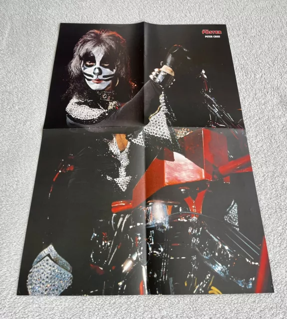 Kiss Poster 1976 Peter Criss Chopper German Tribute Super Poster Music Magazine