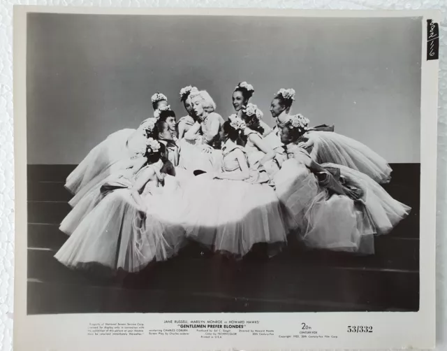 VINTAGE 1953 PRESS PHOTO GENTLEMEN PREFER BLONDES - MARILYN MONROE 10"x8"