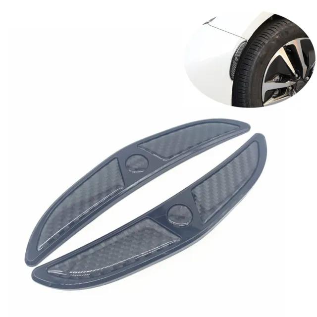 2x Accessories Carbon Fiber Wheel Eyebrow Strip Arch Protector Fender Trim Lips