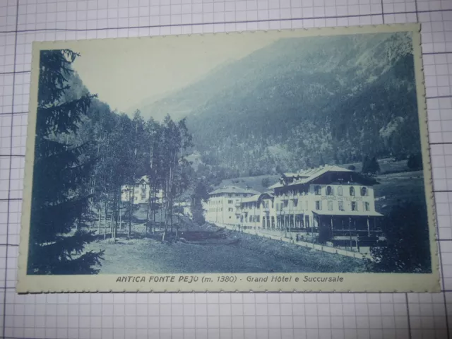 Cartolina Antica Fonte Pejo Grand Hotel e Succursale (1926) CB518 ^