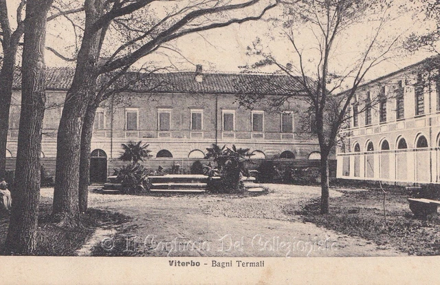1925 Viterbo cartolina bagni termali