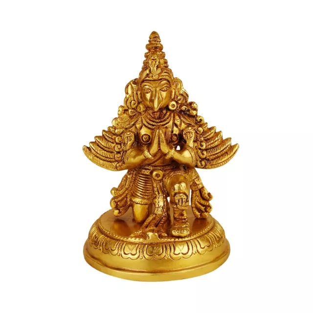 Brass Garuda Idol Statue Vishnu's Vehicle Eagle Idol for Home Decor Diwali Gift