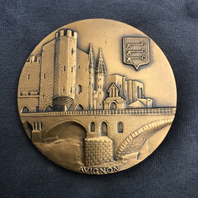 Ancienne Médaille Cuivre Dassault Aviation Avion Collection Roll Out Falcon 1995 249525