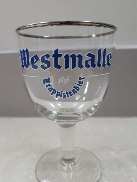 Belgian Beer Chalice Westmalle engraved star or silver rimmed 33cl