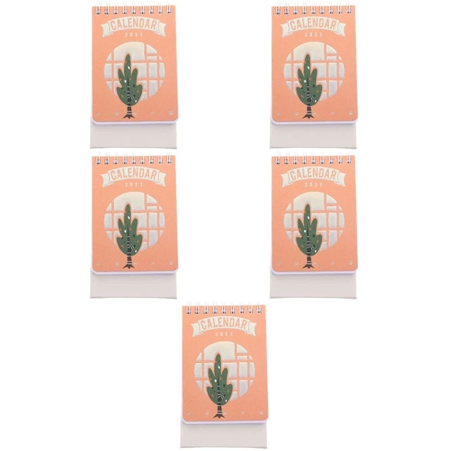 5 Count Mini Calendario Tavolo Floreale Carta Alunno Flip Del Pianificatore