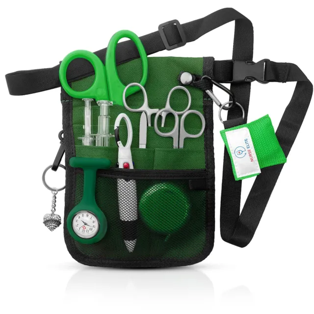 NURSE ELITE Medical Belt Utility Kit, Nurse Pro Pack Pocket Organizer Pouch