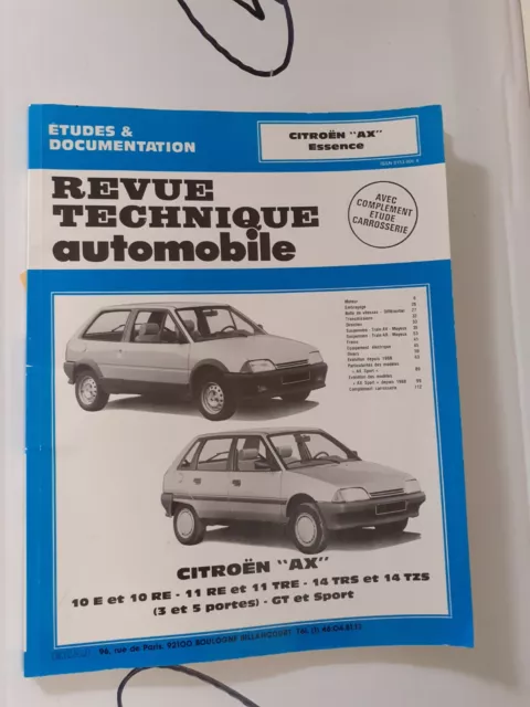 Revue Technique Automobile CITROËN AX          4B