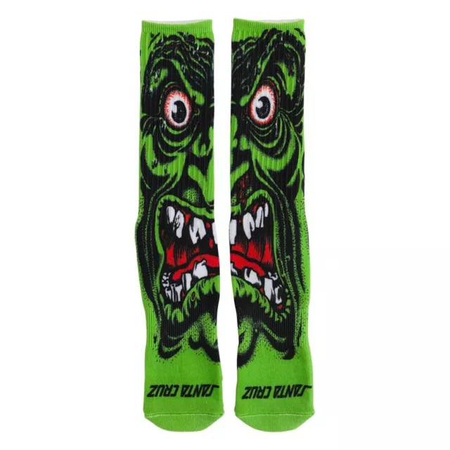 Santa Cruz Rob Roskopp FACE CREW Skateboard Socks 1 PAIR GREEN