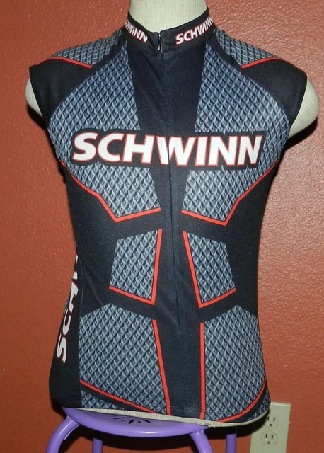 Men's Schwinn Sleeveless Black Cycling Jersey Size Small