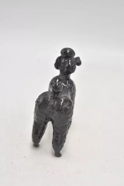 Vintage Beswick Poodle Dog Black Figurine Statue Ornament Decorative 3