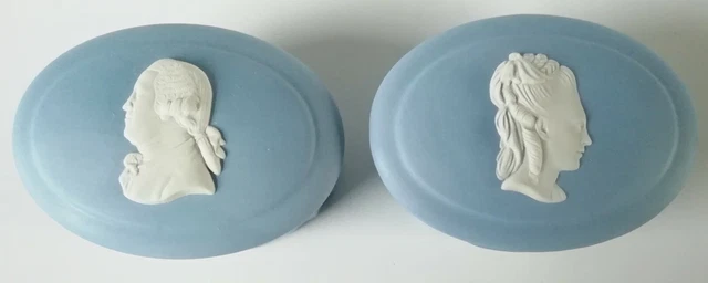 Wedgwood Bleu - Societe Bibelot Boîtes x2 Sarah Josiah Wedgwood
