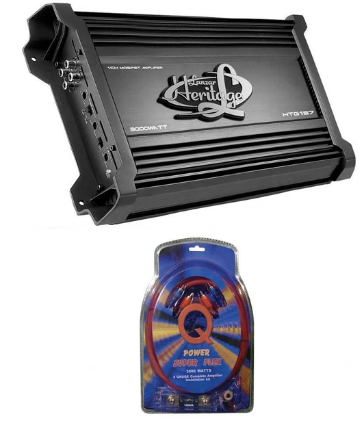 LANZAR 3000W MONO MOSFET Car Audio Power Amplifier Stereo 2 Ohm and Amp