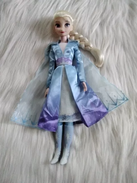 Disney Store Frozen Queen Elsa Singing Musical Toy Doll Figure 11" H