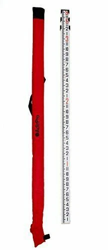 AdirPro 9 FT Dual Sided Aluminum Grade Rod - 8ths, 5 Section Telescopic Rod