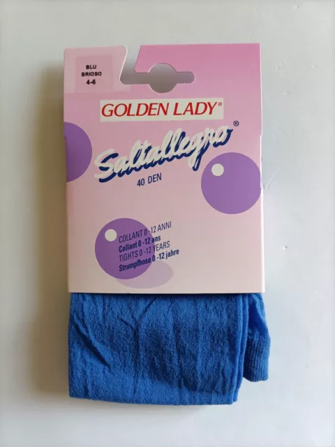 CALZE GOLDEN LADY SALTALLEGRO BLU BRIOSO  TAGLIA 4-6 anni 40 denari