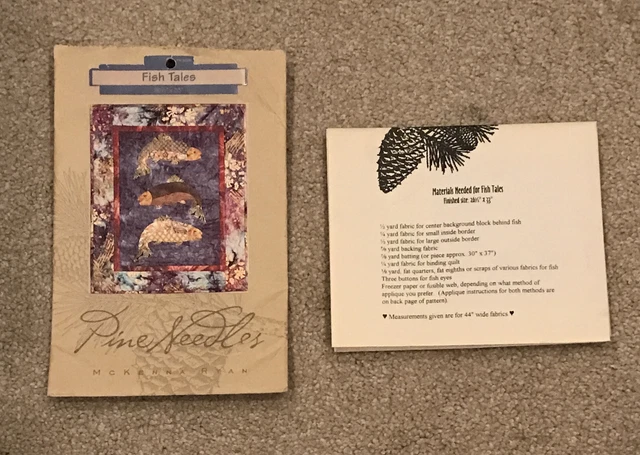 Fish Tales Quilt Pattern A Pine Needles Classics by McKenna Ryan ~ Pattern Only