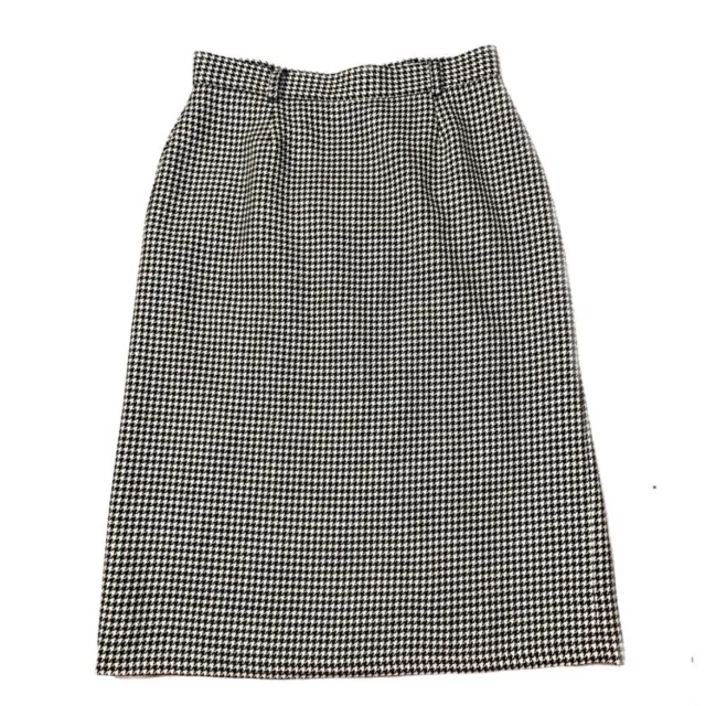 JH COLLECTIBLES VINTAGE Houndstooth Skirt 100% Pure Wool $14.00 - PicClick