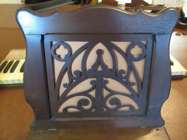 Decorative Walnut Filigree Music Holder & Cover Sterling Organ Co. 1880 Salvage