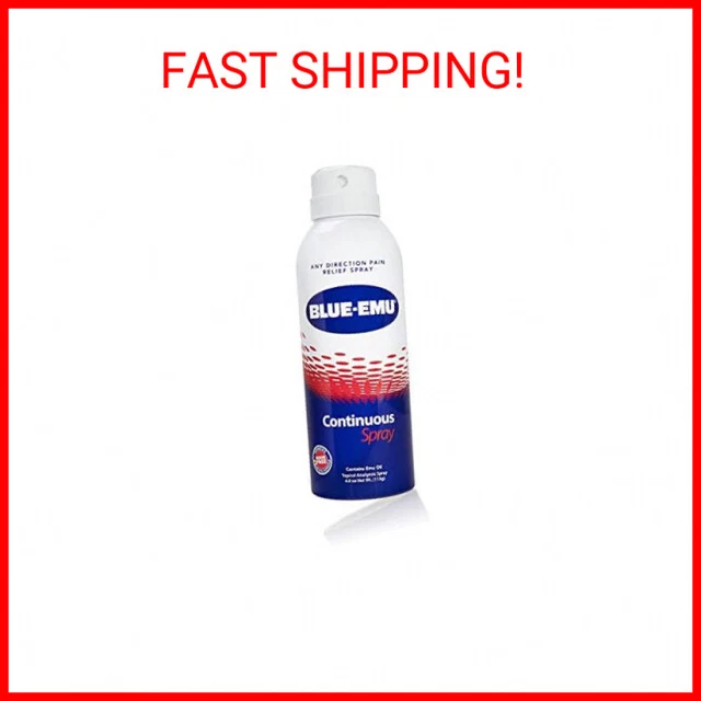 Blue-Emu Pain Relief Spray for Muscle, Joint & Bruises Fast Drying Support w/ Em
