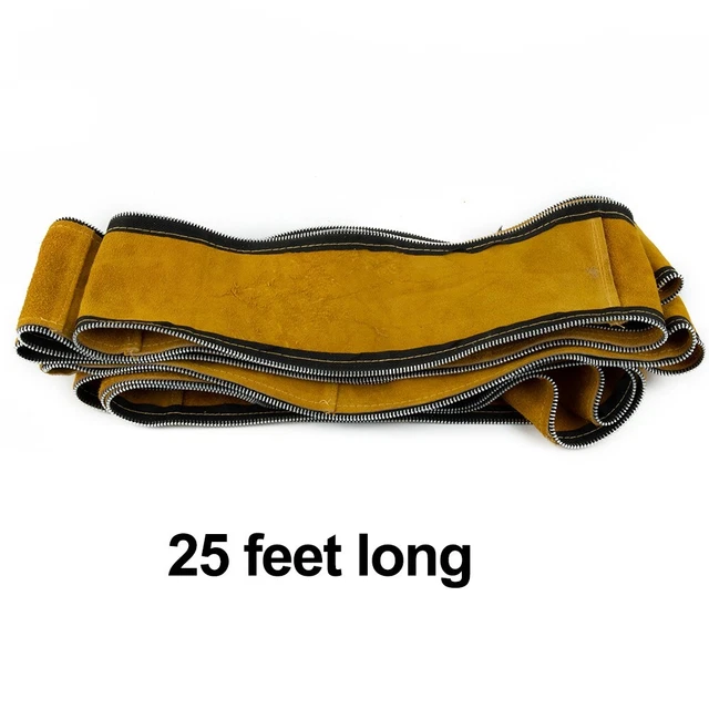 TIG Mig Cowhide Leather Welding Torch Cable Hose Cover Flame Retardant