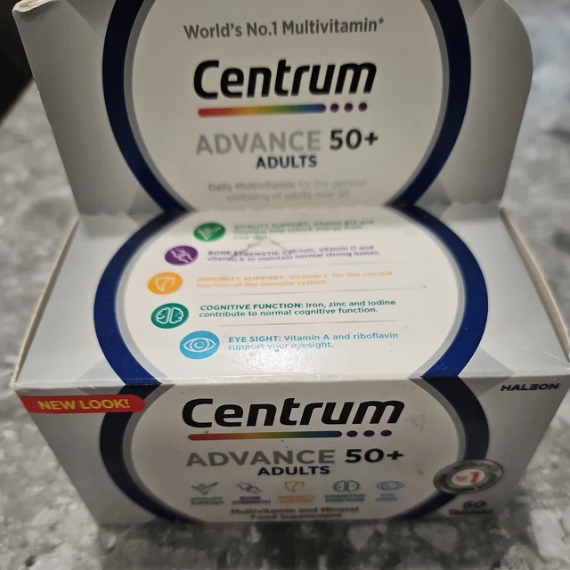 CENTRUM ADVANCED 50+ Adults Multivitamin And Mineral Food Supplements ...