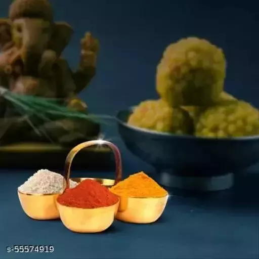 Chaumukha Matka/Chowmukh Haldi Kumkum Holder/Rangoli Powder holder