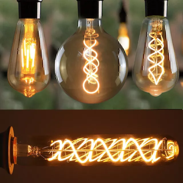 E27 Edison Vintage LED Lampe Filament Nostalgie Glühbirne Retro Bulbs Warmweiß