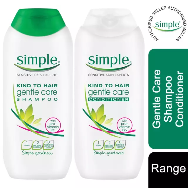 Simple Kind to Hair Gentle Cleansing Shampoo & Care Conditioner Duo, 200ml