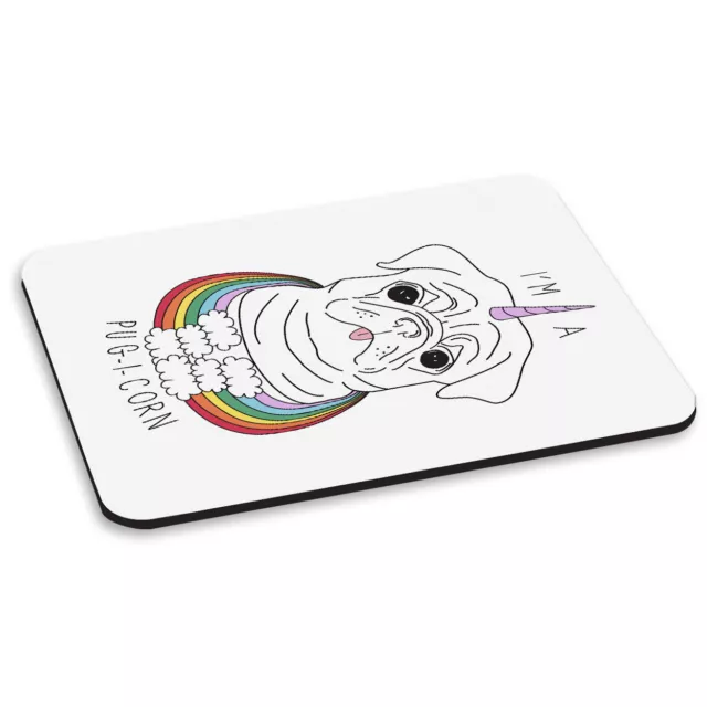 I'M A PUGICORN RAINBOW PC COMPUTER MOUSE MAT PAD - Pug Dog Unicorn Animal Funny