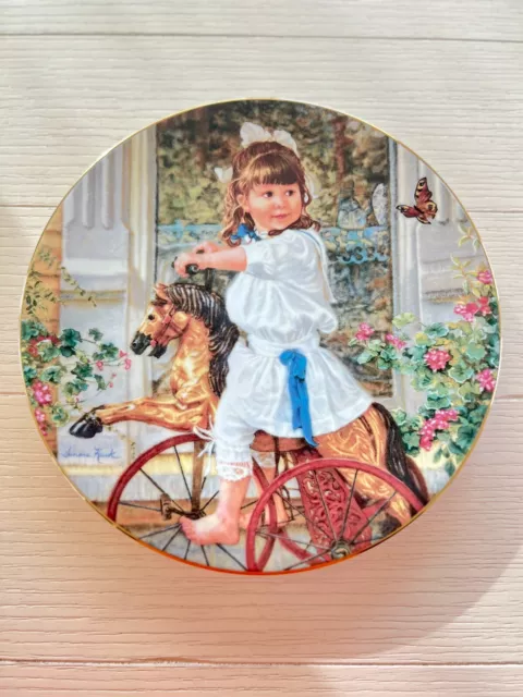 1993 Sandra Kuck Porcelain Plate Me & My Pony Hearts & Flowers Ltd Ed #1513C