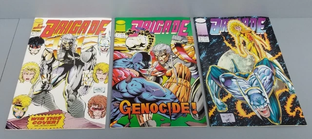 BRIGADE #1 2 3 Miniseries 1992 Image Comics Lot Of (3) Mid-Grade Readers