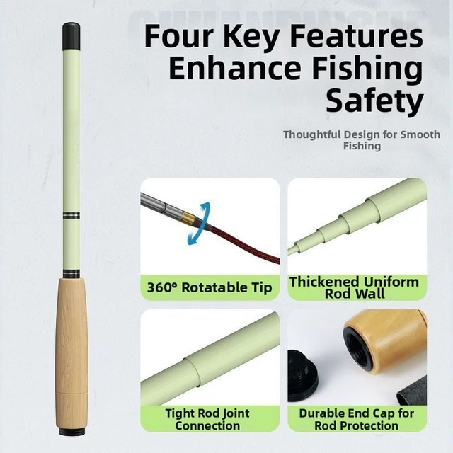 TELESCOPIC ROD COMPACT 30cm Collapsed Length Carbon Fiber Construction ...