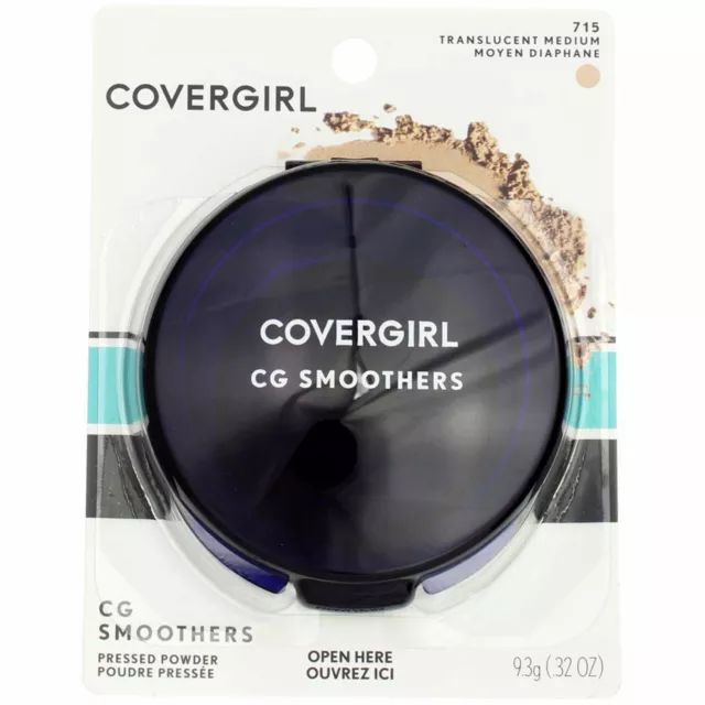 CoverGirl CG Smoothers Pressed Powder, Translucent Medium 715, 0.32 oz